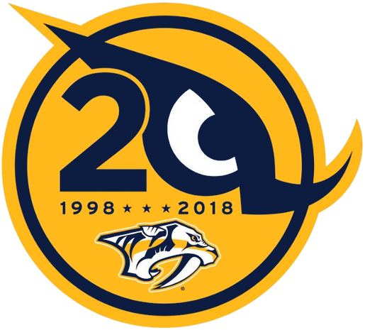 Nashville Predators 2018 Anniversary Logo iron on heat transfer